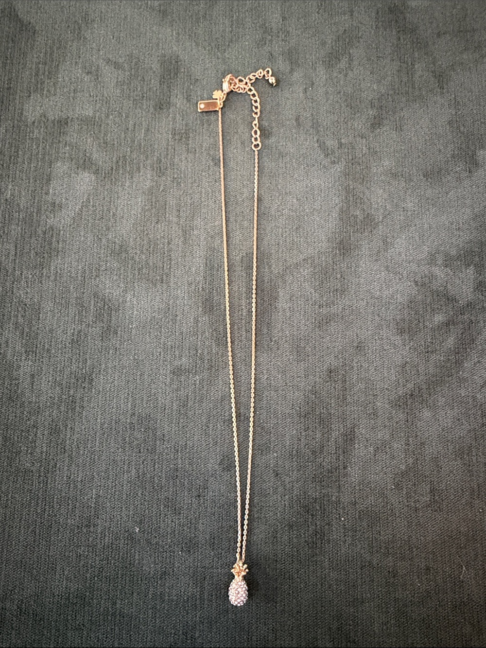 Kate Spade Gold Pineapple Crystal Pendant Necklace